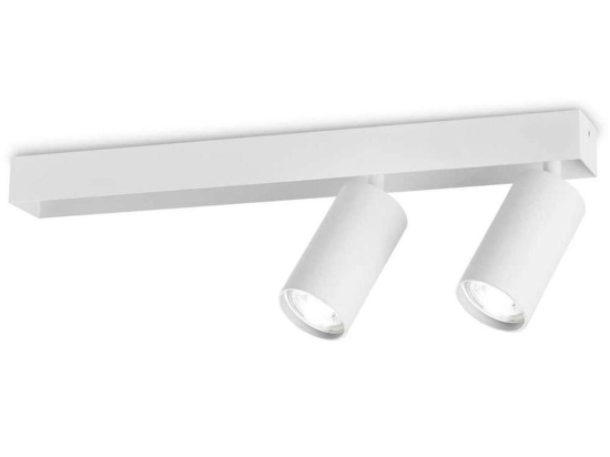 Φωτιστικό Οροφής - Πλαφονιέρα Profilo 314716 45x5,5x14,5cm 2xGU10 28W White Ideal Lux