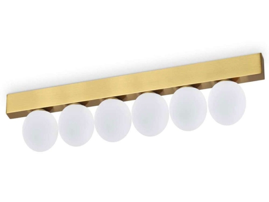 Φωτιστικό Οροφής - Ράγα Ping Pong 328263 43,5x6x9cm Led 1500lm 18W 3000K Brass Ideal Lux