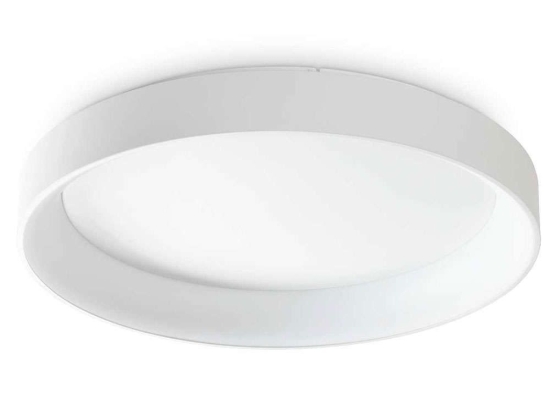 Φωτιστικό Οροφής - Πλαφονιέρα Ziggy 317908 Φ80x10,8cm Led 7800lm 62W 3000K White Ideal Lux