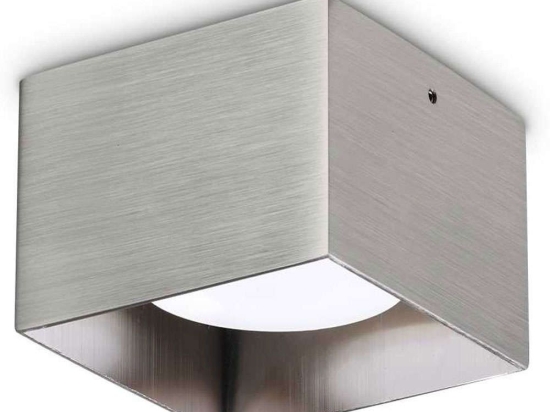 Φωτιστικό Οροφής - Σποτ Spike Square 328805 10x10x6,5cm 1xGX53 15W Nickel Ideal Lux