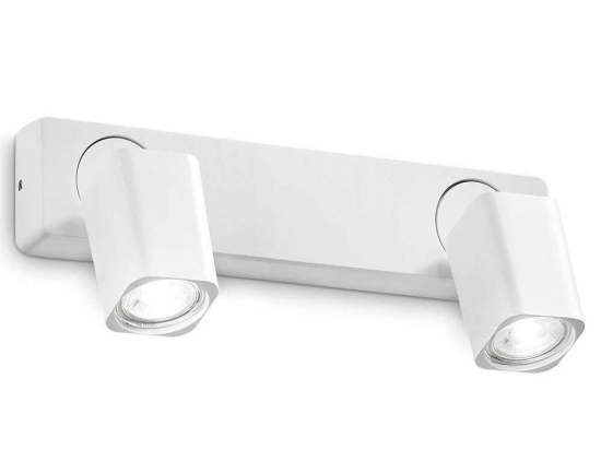 Φωτιστικό Τοίχου - Απλίκα Rudy Square 294803 31,5x9/11x12,5cm 2xGU10 35W White Ideal Lux
