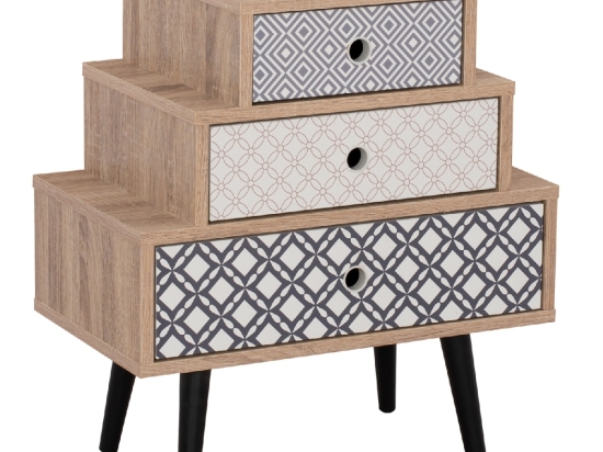 ΣΥΡΤΑΡΙΕΡΑ HM8758 ΜΕ 3 ΣΥΡΤΑΡΙΑ HATTIE 52x30x57Υ εκ.