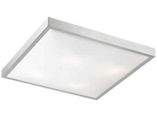Φωτιστικό Οροφής - Πλαφονιέρα Indiana DL461S 2XE27 Φ30CM Ακρυλική Τετράγωνη Silver Aca Acrylic