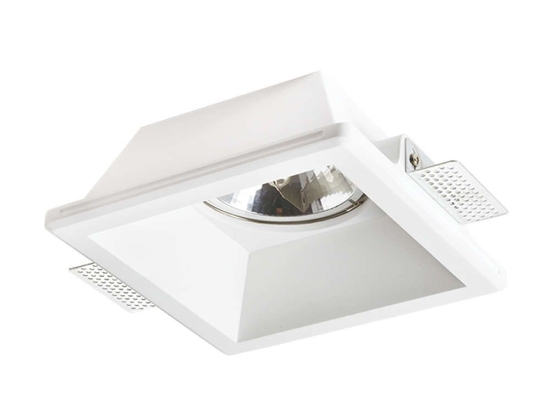 Φωτιστικό Οροφής - Σποτ Χωνευτό Trimless Abby G90161C Τετράγωνο Ar111 GU10 White Aca