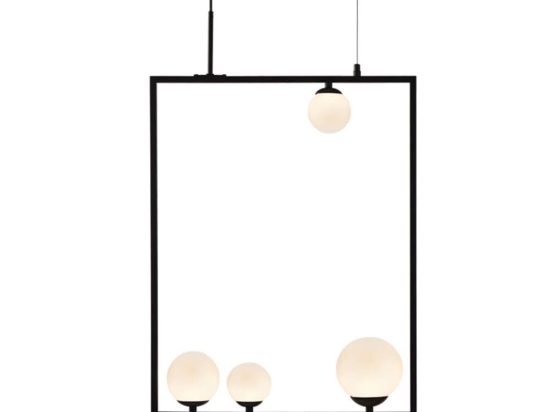 Φωτιστικό Οροφής Quadro OD91494PB 4xG9 49Χ12Χ120cm Black-White Aca