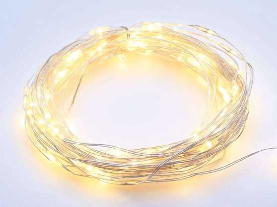 Χριστουγεννιάτικα Λαμπάκια Σειρά Led X01100112 10+3m 1,8W Με 8 Προγράμματα Silver Aca