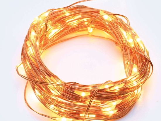 Χριστουγεννιάτικα Λαμπάκια Σειρά Led X01100122 10+3m 1,8W Με 8 Προγράμματα Bronze Aca