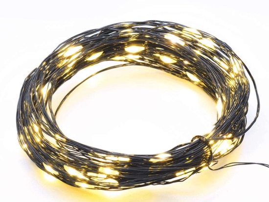 Χριστουγεννιάτικα Λαμπάκια Σειρά Led X01100142 10+3m 1,8W Με 8 Προγράμματα Black Aca
