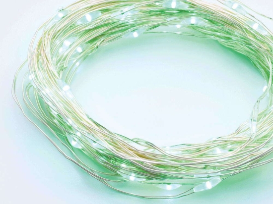 Χριστουγεννιάτικα Λαμπάκια Σειρά Led X01100515 10m+10cm Με Μπαταρία & Χρονοδιακόπτη Green Aca
