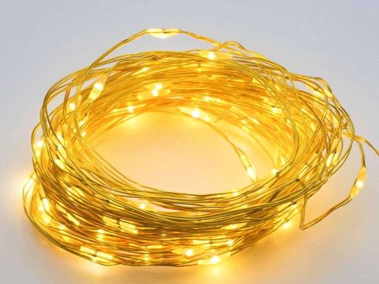 Χριστουγεννιάτικα Λαμπάκια Σειρά 200 Led X01200132 20m+3m Με 8 Προγράμματα 6W White-Gold Aca