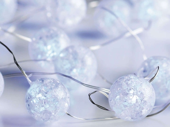 Χριστουγεννιάτικα Λαμπάκια Σειρά Ball 20 Led Cold X01202116 200+10cm 1,2W Με Μπαταρία Clear-Silver Aca
