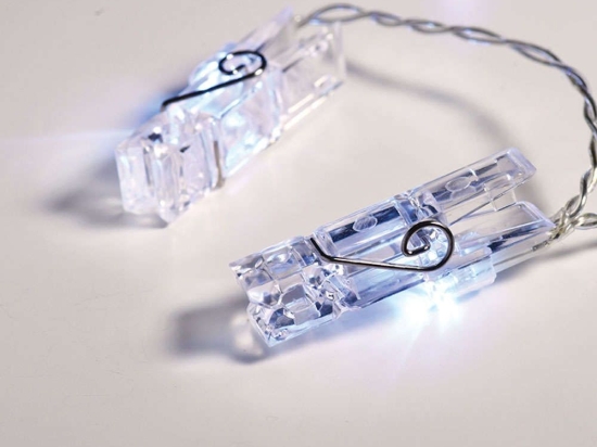 Χριστουγεννιάτικα Λαμπάκια Σειρά Plastic Clips 20 Led X062021232 285+30cm 0,9W Με Μπαταρία Clear Aca