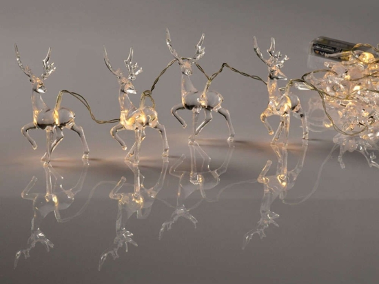 Χριστουγεννιάτικα Λαμπάκια Σειρά Reindeer 10 Led X061011223 135+30cm 0,45W Με Μπαταρία Clear Aca
