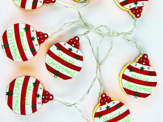 Χριστουγεννιάτικα Λαμπάκια Σειρά Xmas Ball 10 Led X05101123 135+30cm 0,6W Με Μπαταρίες Multi Aca