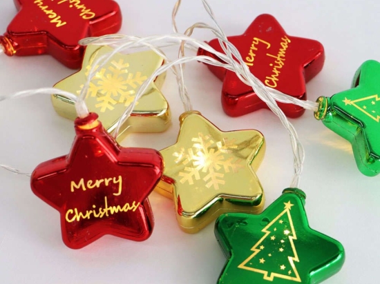 Χριστουγεννιάτικα Λαμπάκια Σειρά Xmas Star 10 Led X07101163 150+30cm 0,6W Με Μπαταρίες Multi Aca