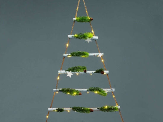 Χριστουγεννιάτικο Διακοσμητικό Κρεμαστό Xmas Tree & Star Led X13401123 47x85cm Με Μπαταρίες Multi Aca