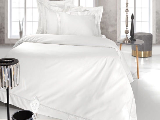 Σεντόνια Blend (Σετ 4τμχ) White Guy Laroche King Size 270x280cm 100% Βαμβακοσατέν