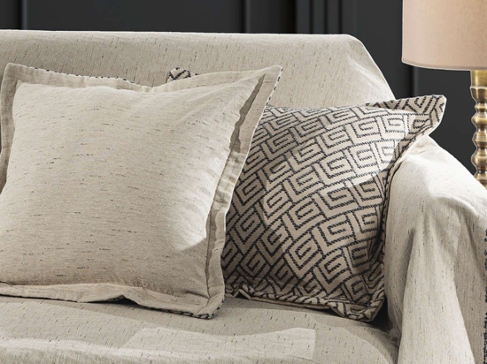 Μαξιλαροθήκη Διακοσμητική Bali Grey Guy Laroche 50Χ50 50x50cm Βαμβάκι-Ακρυλικό