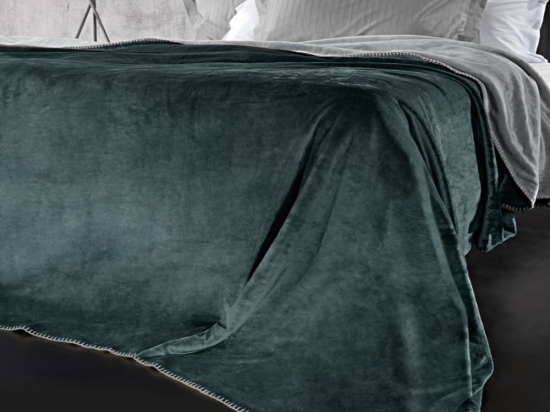 Κουβέρτα Velvet (Σετ 2τμχ) Emerald Guy Laroche Υπέρδιπλo 220x240cm 100% Βαμβακερή Φανέλα
