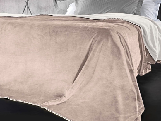 Κουβέρτα Velvet (Σετ 2τμχ) Pudra Guy Laroche Μονό 160x220cm 100% Βαμβακερή Φανέλα