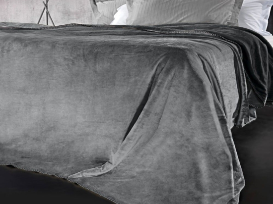 Κουβέρτα Velvet (Σετ 2τμχ) Vison Guy Laroche Υπέρδιπλo 220x240cm 100% Βαμβακερή Φανέλα