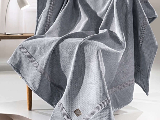 Ριχτάρι Rubicon Silver Guy Laroche Τετραθέσιο 170x350cm Microfiber-Polyester
