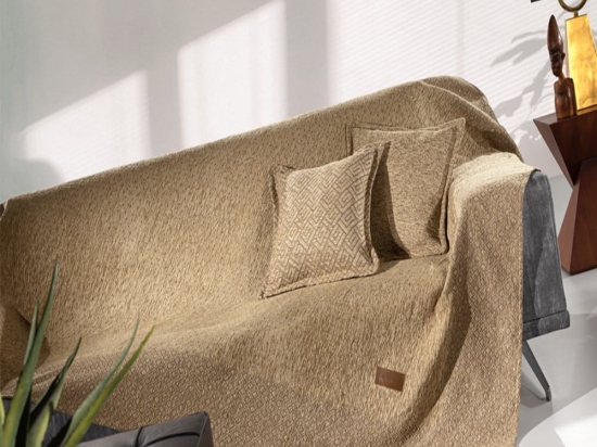 Ριχτάρι Libra Camel Guy Laroche Διθέσιο 180x250cm Chenille,Βαμβάκι,Polyester