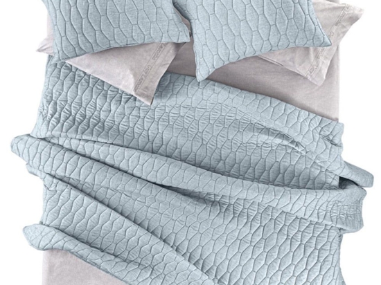Κουβερλί Diamante (Σετ 2τμχ) Light Petrol Guy Laroche Μονό 160x240cm Microfiber