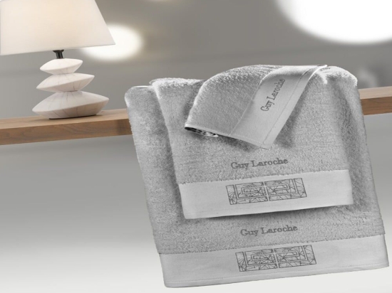 Πετσέτες Tetra (Σετ 3τμχ) Silver Guy Laroche Σετ Πετσέτες 70x140cm 100% Βαμβάκι