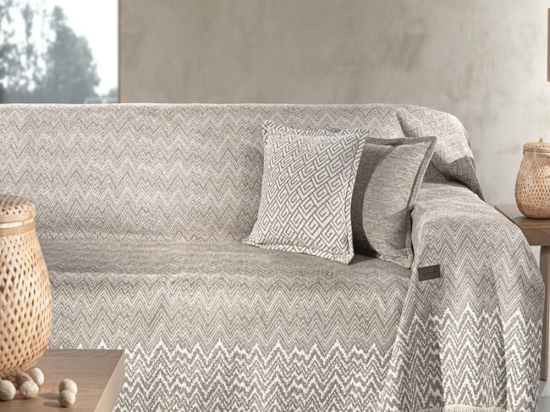 Ριχτάρι Marvin Natural Guy Laroche Τριθέσιο 180x300cm Βαμβάκι-Ακρυλικό