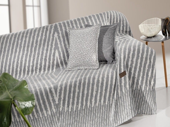 Ριχτάρι Norton Grey Guy Laroche Τετραθέσιο 180x350cm Βαμβάκι-Ακρυλικό