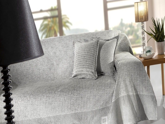 Ριχτάρι Parfait Silver Guy Laroche Τριθέσιο 180x300cm Βαμβάκι-Ακρυλικό