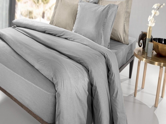 Σεντόνι Color Plus Με Λάστιχο Silver Guy Laroche Υπέρδιπλo 160x232cm 100% Βαμβακερό Περκάλι