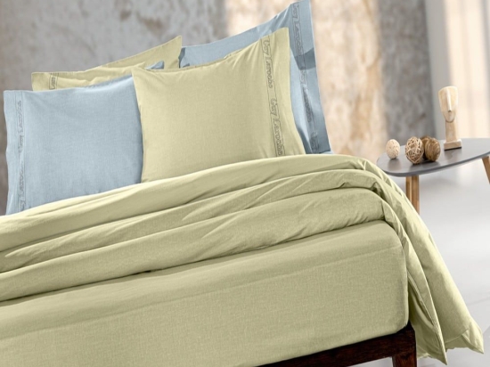 Σεντόνι Color Plus Olive Guy Laroche Μονό 170x270cm 100% Βαμβακερό Περκάλι