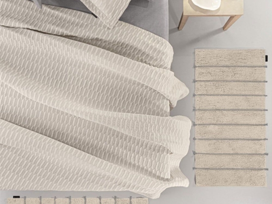 Σετ Χαλιά Κρεβατοκάμαρας (2τμχ) Calypso Natural Guy Laroche SET(2TEM 60X120) Βαμβάκι