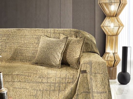 Ριχτάρι Monte Gold Guy Laroche Τριθέσιο 180x300cm Ακρυλικό,Βαμβάκι, Polyester