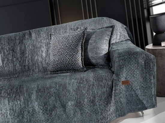 Ριχτάρι Nobel Anthracite Guy Laroche Πολυθρόνα 180x150cm Ακρυλικό,Βαμβάκι, Polyester