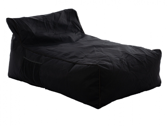 ΠΟΥΦ ZAFER HM5772.12 ΜΕ TEXTILINE ΜΑΥΡΟ ΚΑΙ ΛΕΥΚΟ ΡΕΛΙ 88x128x40-60Υ εκ.