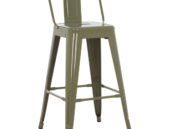 ΣΚΑΜΠΟ ΜΕΣΑΙΟΥ ΥΨΟΥΣ ΜΕΤΑΛΛΙΚΟ MELITA ΣΕ DARK OLIVE GREEN HM8574.03 42x42x98 cm.