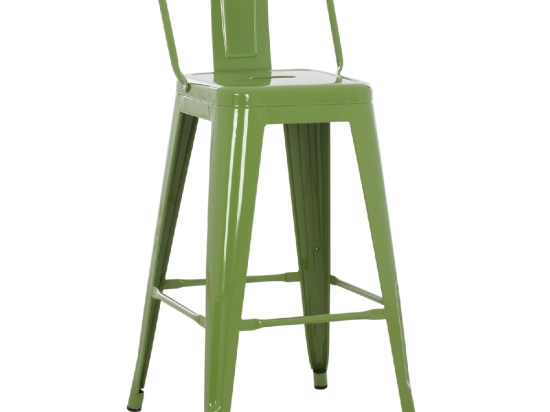 ΣΚΑΜΠΟ ΜΕΣΑΙΟΥ ΥΨΟΥΣ ΜΕΤΑΛΛΙΚΟ MELITA ΣΕ LIGHT OLIVE GREEN HM8574.13 42x42x98 εκ.