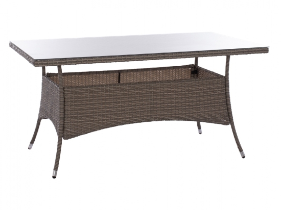 ΤΡΑΠΕΖΙ ΜΕΤΑΛΛΙΚΟ MINSK RATTAN ΓΚΡΙ HM5507.01 150x90x75Υ εκ.