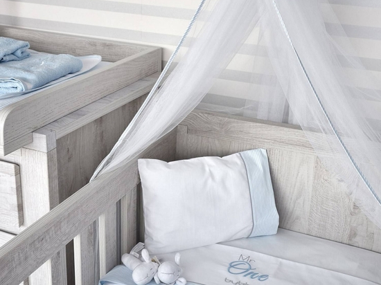 Κουβέρτα Βρεφική Πικέ Design 82 One Blue Byblos Κούνιας 100x140cm 100% Βαμβάκι