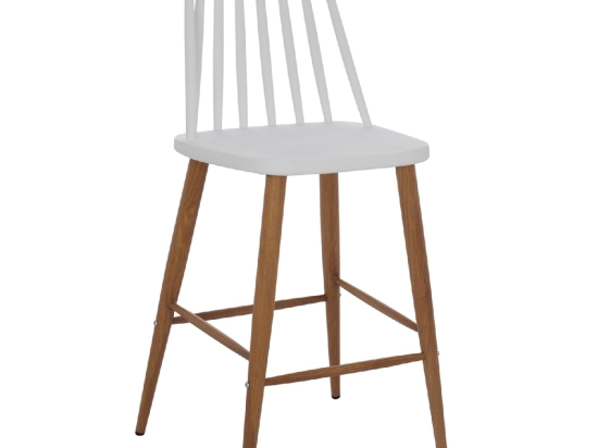 ΣΚΑΜΠΟ ΜΠΑΡ VANESSA HM9300.01 ΛΕΥΚΟ ΜΕΣΑΙΟΥ ΥΨΟΥΣ 43x45x97Υεκ.