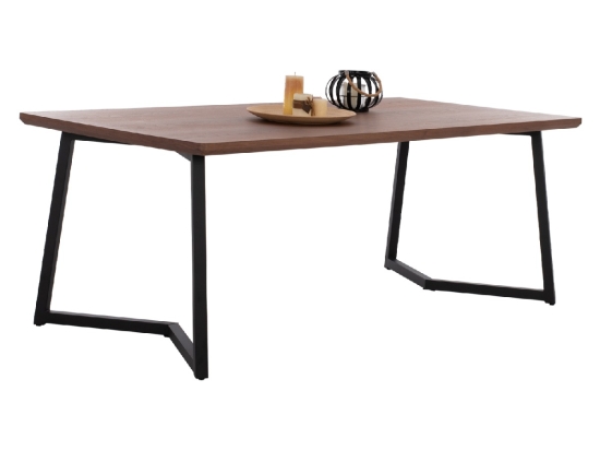 ΤΡΑΠΕΖΙ ΤΡΑΠΕΖΑΡΙΑΣ JAY HM9304.02 ΚΑΠΛΑΜΑΣ ΚΑΡΥΔΙΑΣ ΡΟΥΣΤΙΚ ΣΤΥΛ 200x100x75 εκ.