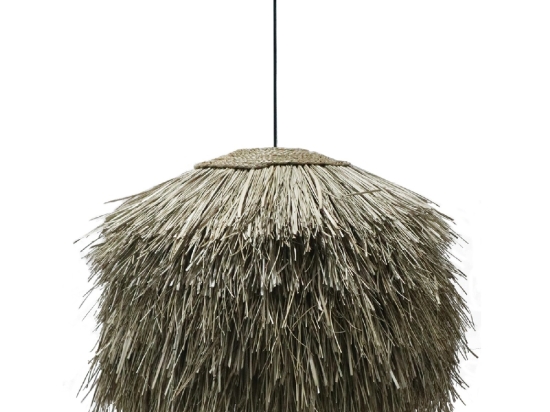 ΦΩΤΙΣΤΙΚΟ ΟΡΟΦΗΣ ΜΕ ΣΧΗΜΑ ΘΑΜΝΟΥ ΑΠΟ PANDAN GRASS ΣΕ ΦΥΣΙΚΟ HM7775 60x60x50Yεκ.