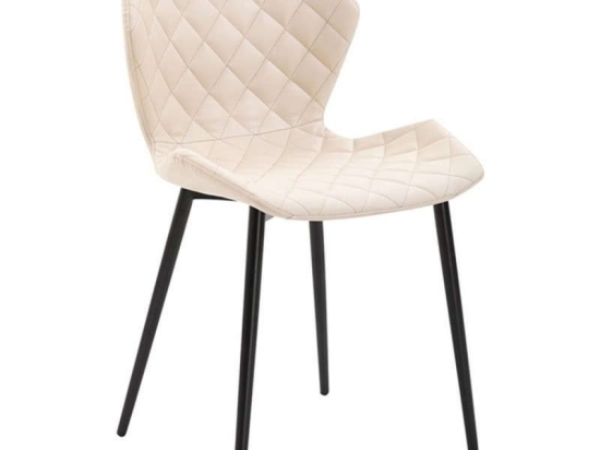 Καρέκλα Μίρκα Beige(Σ2) 48X51X85cm 11.1577 Μέταλλο,Τεχνόδερμα