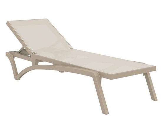Ξαπλώστρα Πασίφικ Grey/Dove 193X68X35εκ. Siesta 53.0096