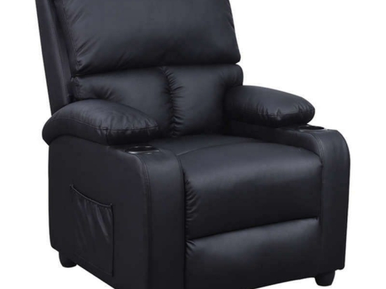 Πολυθρόνα Sunday Massage Black 72Χ89Χ106εκ. 15.0007 Τεχνόδερμα