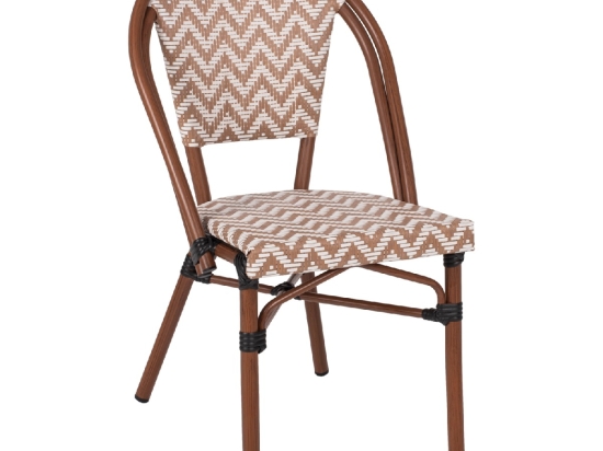 ΚΑΡΕΚΛΑ BAMBOO LOOK ΣΕ ΚΑΦΕ ΚΑΙ ΜΠΕΖ-ΛΕΥΚΗ ΕΠΕΝΔΥΣΗ HM5860.03 50x54x84,5Yεκ.