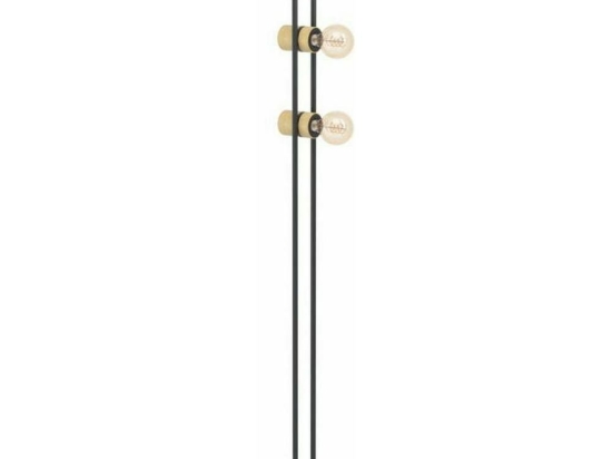 Φωτιστικό Δαπέδου 43544 Chieveley 3/E27 Wood Black-Beige Eglo Μέταλλο,Ξύλο